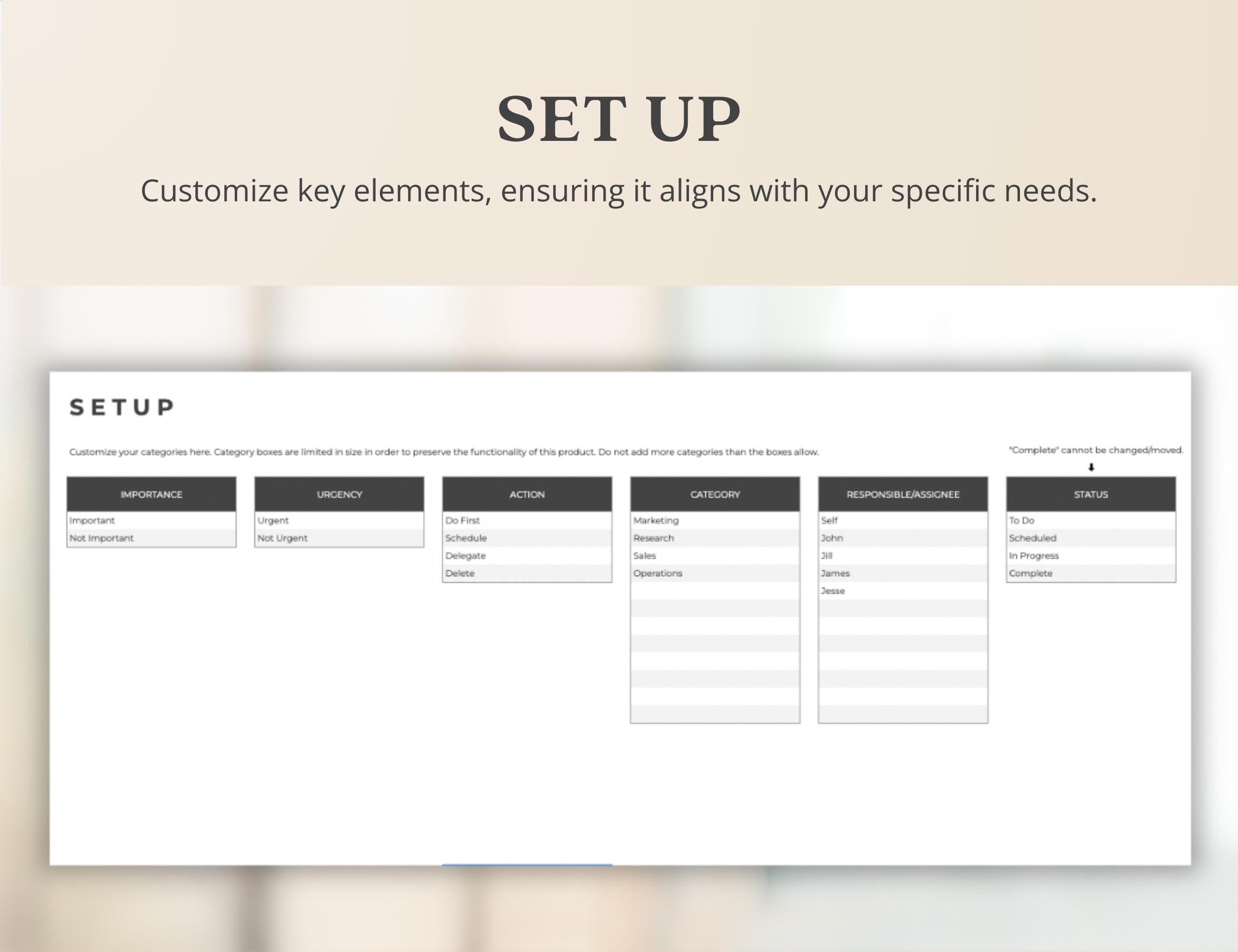Task Manager Google Sheet Task Tracker Management Priority Matrix ...
