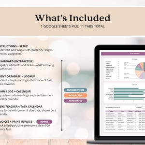 CRM Google Sheets Client Tracker Template