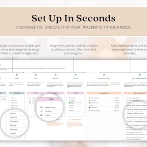 School Assignment Tracker Student Calendar
