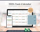 Task Tracker Excel Google Spreadsheets For Busy Moms 2026 Calendar Printable Task List Weekly Habit Tracker Annual Monthly Goals Planner