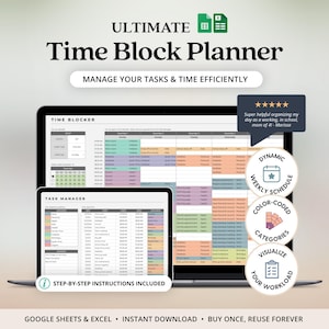 Sjabloon voor een wekelijks schoonmaakschema, schoonmaakplanner voor ADHD, dagelijkse en wekelijkse takenplanner, Excel, digitale Google Sheets, taakbeheerder, visuele planning