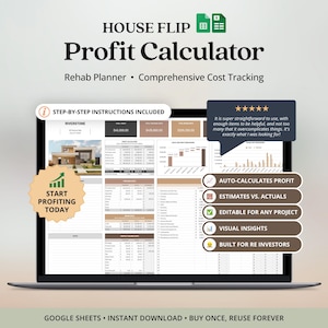 House Flipping Calculator Profit And Loss Template