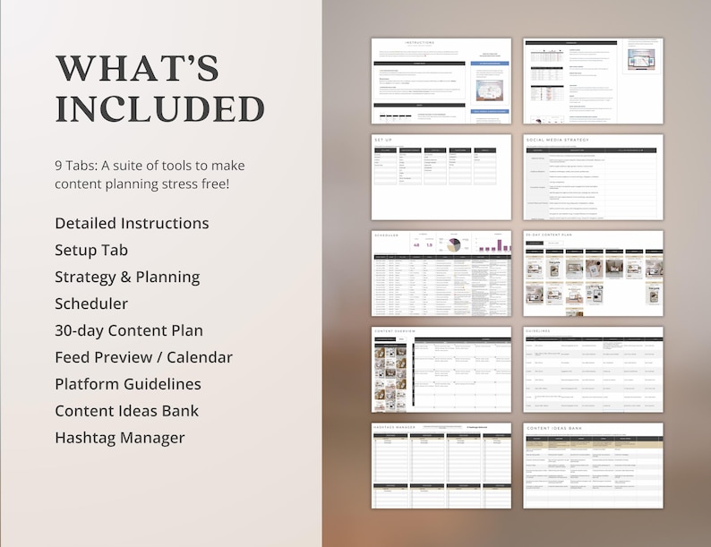 Social Media Management Template Calendar