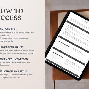 K&ouml;nnte beinhalten: Nahaufnahme eines Tablet-Bildschirms mit Anweisungen zum Zugriff auf eine Tabellenkalkulation. Der Text auf dem Bildschirm lautet "INSTRUCTIONS" und enth&auml;lt einen Abschnitt mit dem Titel "Produktverf&uuml;gbarkeit".