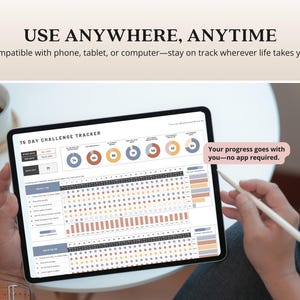 Daily Habit Tracker Spreadsheet With Editable Canva Template