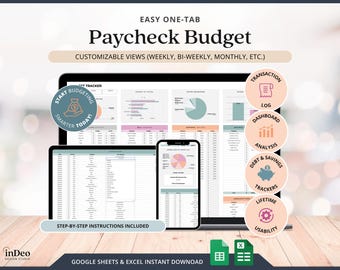 Anfänger Budget Tabelle Excel Google Sheets Ausgaben Tracker Einfache Haushaltsplaner Tabelle Excel Einkommensersparnisse Debt Bill Tracker