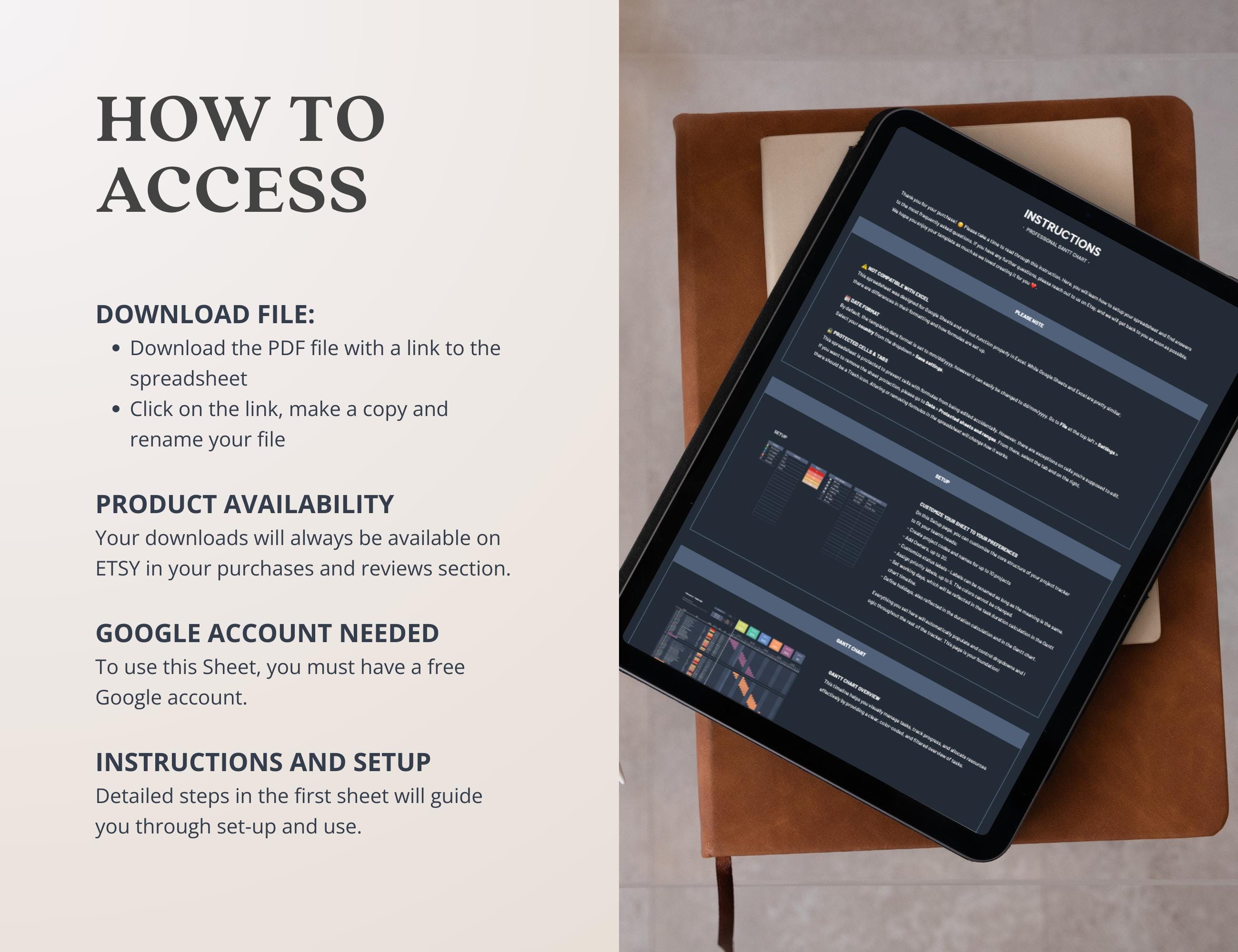 Gantt Chart Template Google Sheets Project Management Template Digital