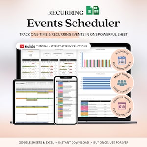 Recurring Task Manager Excel Event Calendar Spreadsheet Google Sheets Calendar Organizer With Holidays Excel Event Management System