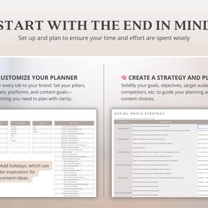 Social Media Planner Social Media Content Planner And Calendar Social Media Management Calendar Digital Content Planner Spreadsheet image 3