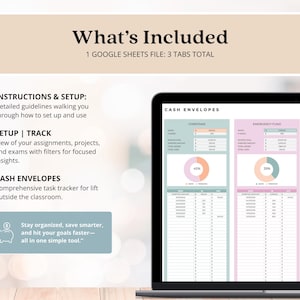 Digital Cash Envelopes System Google Sheets Savings Template Personal Finance Spreadsheet