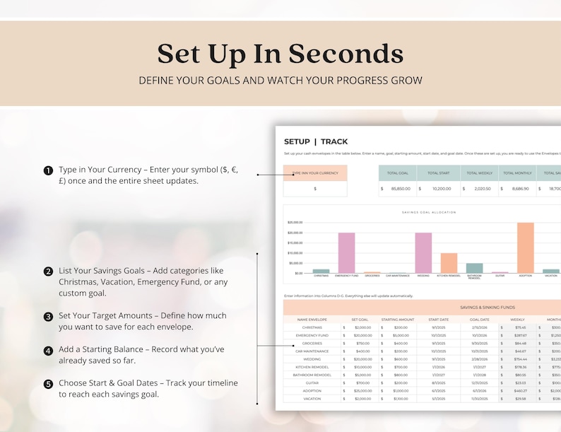 Google Sheets Savings Template