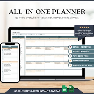 Ereigniskalender Organizer Monatlicher Digitaler Kalender Ereignisse Stundenplan Vorlage Automatisierter Google Sheet Planer Ereignisse Tracker Vorlage Download