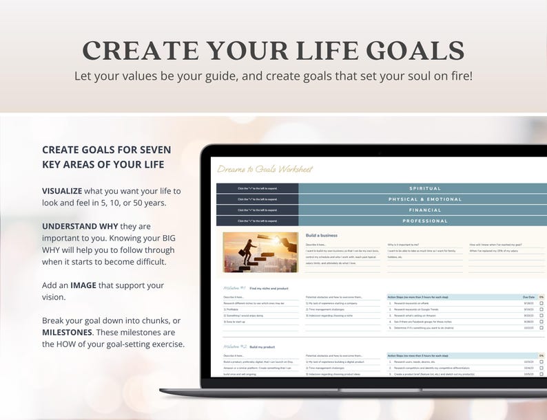 Goals Tracker 2025 Goal Setting Planner