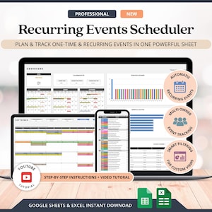 Recurring Task Manager Excel Event Calendar Spreadsheet Google Sheets Calendar Organizer With Holidays Excel Event Management System