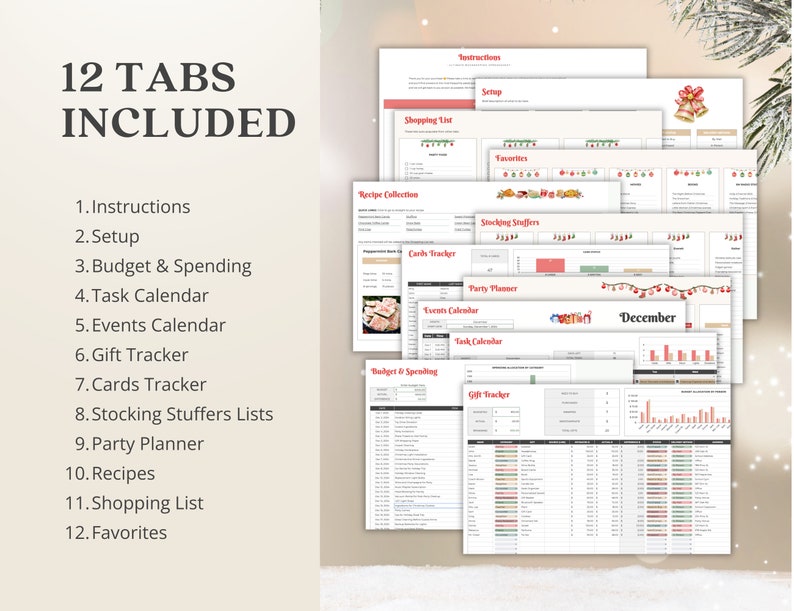 Christmas Organizer Template Google Sheets Gift Tracker Spreadsheet