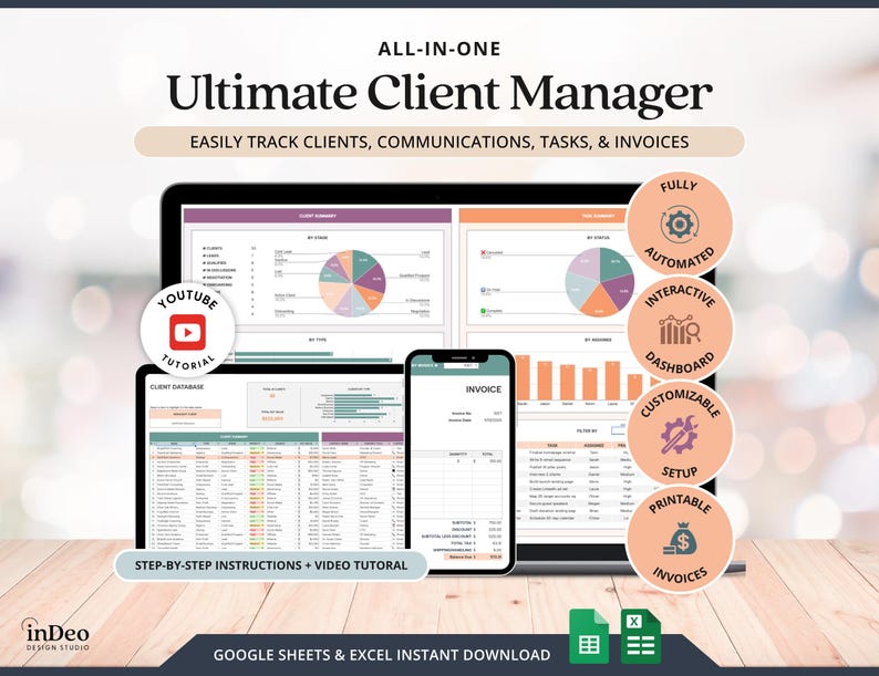 Client Tracker Excel Small Business CRM