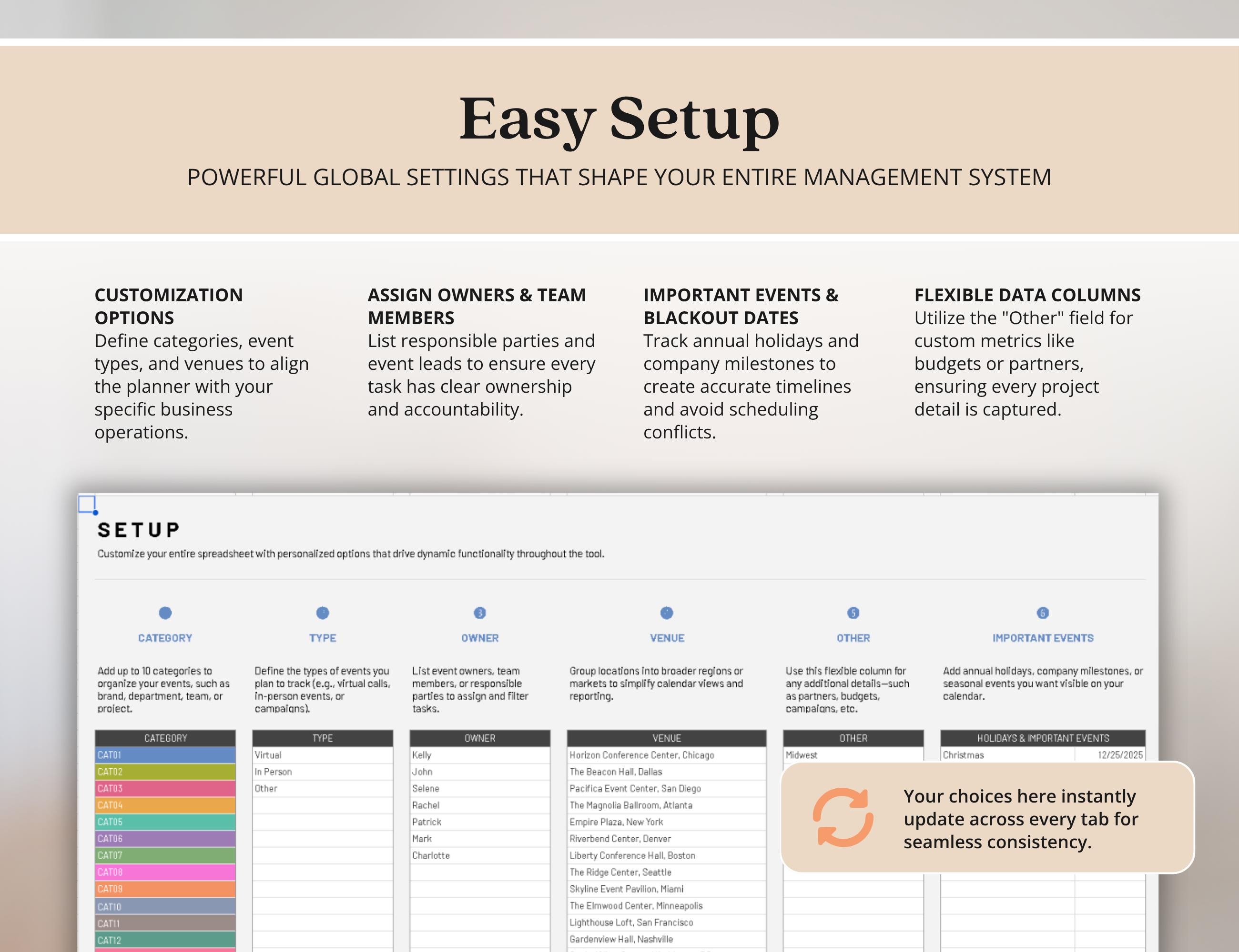 Recurring Task Manager Excel Event Calendar Spreadsheet Google Sheets ...