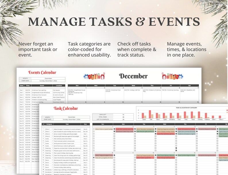 Christmas Organizer Template Google Sheets Gift Tracker Spreadsheet
