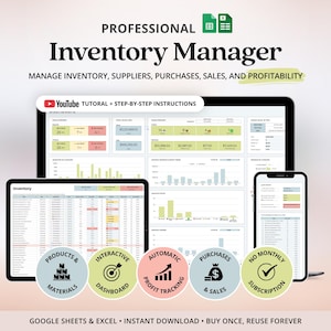 Inventory Spreadsheet Google Sheets Inventory Tracker Excel Template Small Business Inventory Spreadsheet Sales Tracker Inventory Management
