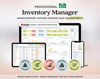 Lagerkalkylblad Google Sheets Lagerspårning Excel-mall Lagerkalkylblad för småföretag Försäljningsspårning Lagerhantering