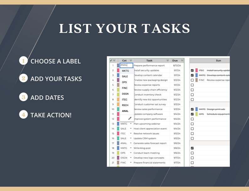 Task Tracker Google Sheets Business Tracker Spreadsheet for Small ...