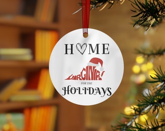 Virginia Christmas Ornament, Home for the Holidays Ornament, Christmas Decoration, State Ornament, Virginia Home Décor, Gift for Mom