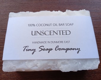 Unscented coconut oil bar soap
