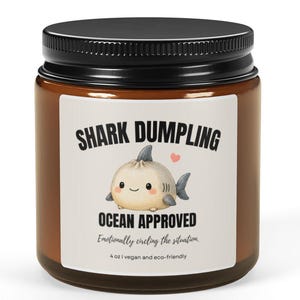 120 ml Hai-Knödel-Kerze, Soja-Bernstein-Glas | Ocean Approved Duftkerze
