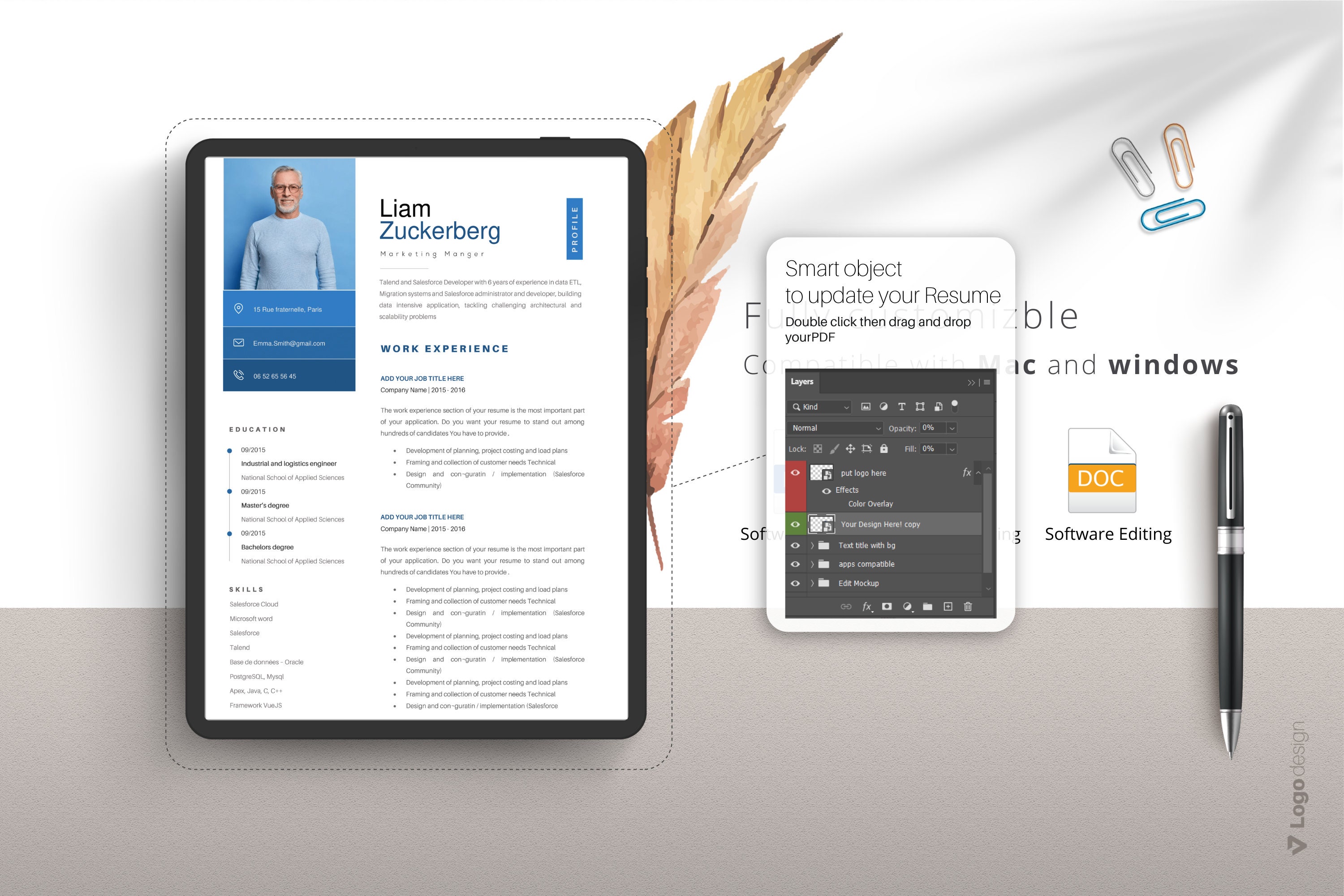 Ultimate Etsy Resume Template Mockup - Il Fullxfull.5448338607 L598 