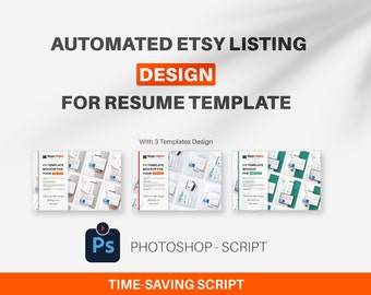 Etsy LISTING Image Generator RESUME Cv TEMPLATE - Etsy Produkt Mockup Professioneller Lebenslauf