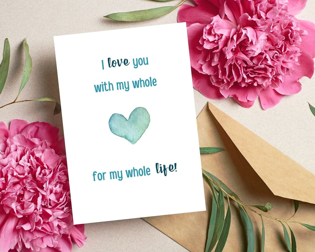 Printable Happy Anniversary or Valentine's Day Card Gift for Husband ...
