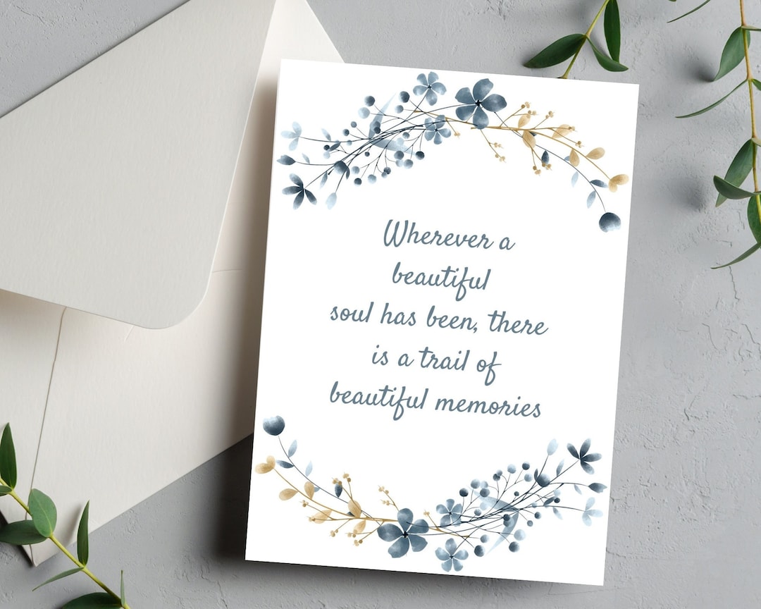 Printable Sympathy Card Grief Bereavement Thinking of You Sorry for ...