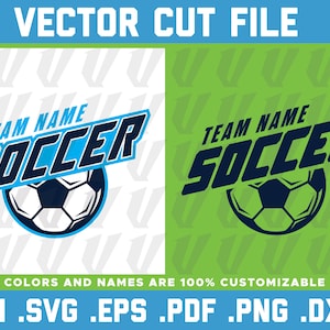 Soccer Team Shirt Design SVG: Customizable Sports Cut File (Digital Download)