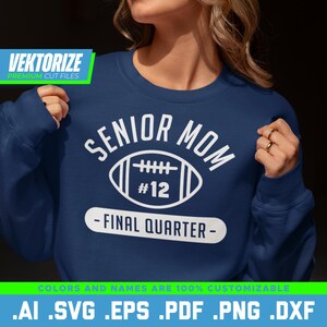 Football Senior Mom SVG: DIY Sports Design (Digital Download)