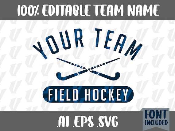 Field Hockey Team Shirt SVG Design, DIY Athletic Cut File (Digital Download)