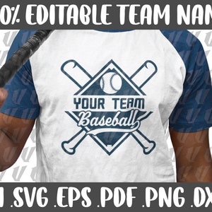 Baseball Team Shirt Design SVG: DIY Sports Logo (Digital Download)