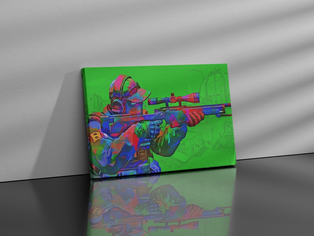 CSGO Art Game Canvas Gaming Room Wall Art Money Lover Gift Etsy