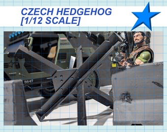 Czech Hedgehog (Anti-Tank Obstacle) - 1/12 Classified Scale | 3D Printed Kit