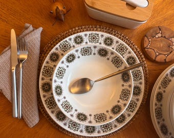 Vintage Johnson Brothers Malaga Ironstone Bowls or Dinner Plates – Retro Mid Century Tableware