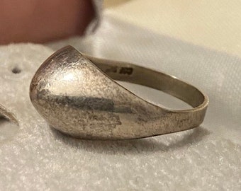 Vintage danish sterling silver Carl Ove Frydensberg COF modernist puffed dome ring