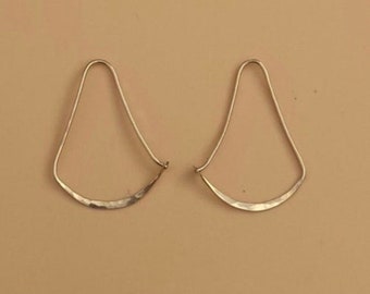 Solid 12k gold hammered hoop earrings, handmade- gift for her