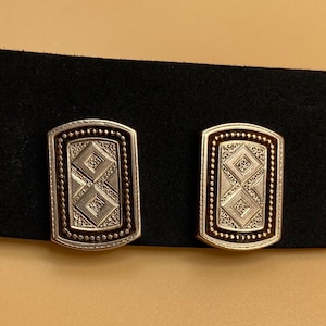 Vintage 12K Gold Filled Rectangle Screw Back Earrings – Classic Retro Jewelry