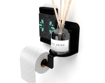 Toilet Roll & Wipe Holder with Candle Shelf