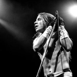 Shirtless Anthony Kiedis / Red Hot Chili Peppers Band / Anthony Kiedis of Red Hot Chili Peppers / Black and white Rock concert poster /