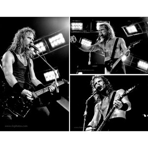 3 5x7 matted metallic prints of Metallica Tour in 1990s / Metallica photos / James Hetfield of Metallica / Man cave gifts for music lover