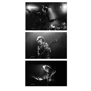 Set of 3 Metallic 5x7 Photos of Les Claypool and Primus - Vintage 1990s Live Concert Prints / Les Claypool art