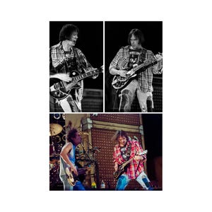 3 5x7 matted metallic prints of Neil Young Crazy Horse Tour in 1991 / Neil Young photos / Neil Young gifts