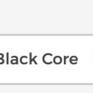 Puede incluir: Imagen de un passe-partout blanco con n&uacute;cleo negro y un ancho de passe-partout de 2,54 cm. El texto se muestra en un cuadro blanco con borde gris. Detalle del producto.