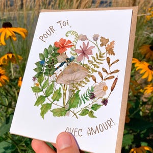 Pour vous | Illustration aquarelle | Art fait main | millésime | Plantes | Inspiré du voyage | Papeterie artisanale| carte personnalisée | Illustré