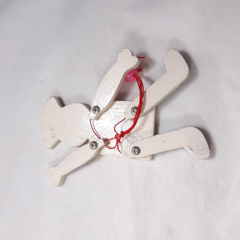 Vintage Wooden String Puppet Wood Pull Toy Hand Painted Soldier ...